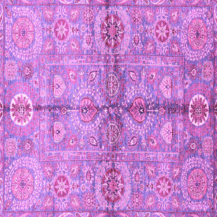 Square Machine Washable Oriental Purple Traditional Area Rugs, wshabs3202pur