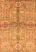 Machine Washable Oriental Orange Traditional Area Rugs, wshabs3202org