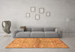 Machine Washable Oriental Orange Traditional Area Rugs in a Living Room, wshabs3202org