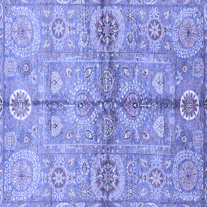Square Machine Washable Oriental Blue Traditional Rug, wshabs3202blu