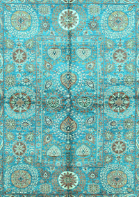 Oriental Light Blue Traditional Rug, abs3202lblu