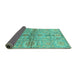 Sideview of Oriental Turquoise Traditional Rug, abs3202turq