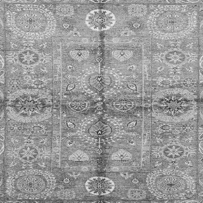 Square Machine Washable Oriental Gray Traditional Rug, wshabs3202gry