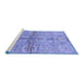 Sideview of Machine Washable Oriental Blue Traditional Rug, wshabs3202blu