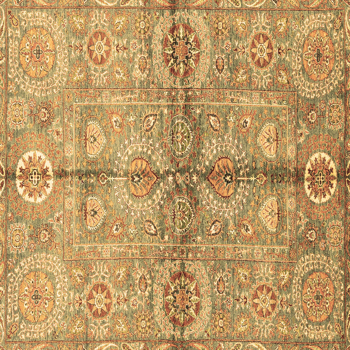 Square Machine Washable Oriental Brown Traditional Rug, wshabs3202brn