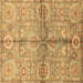 Square Machine Washable Oriental Brown Traditional Rug, wshabs3202brn