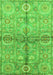 Machine Washable Oriental Green Traditional Area Rugs, wshabs3202grn