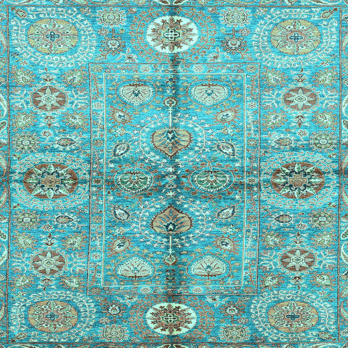 Square Oriental Light Blue Traditional Rug, abs3202lblu