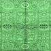 Square Oriental Emerald Green Traditional Rug, abs3202emgrn