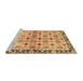 Sideview of Machine Washable Abstract Red Rug, wshabs3203