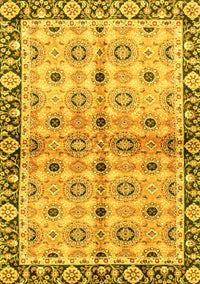 Abstract Yellow Modern Rug, abs3203yw