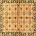 Square Abstract Brown Modern Rug, abs3203brn