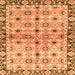 Square Abstract Orange Modern Rug, abs3203org