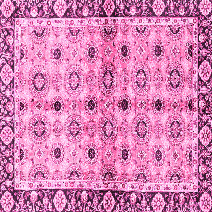 Square Abstract Pink Modern Rug, abs3203pnk