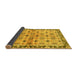 Sideview of Abstract Yellow Modern Rug, abs3203yw