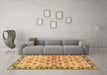 Machine Washable Abstract Brown Modern Rug in a Living Room,, wshabs3203brn