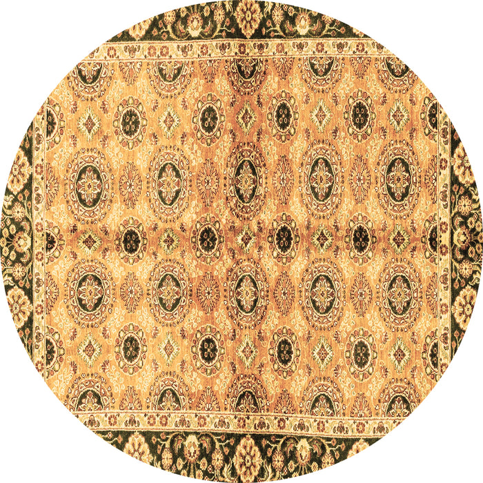 Round Abstract Brown Modern Rug, abs3203brn