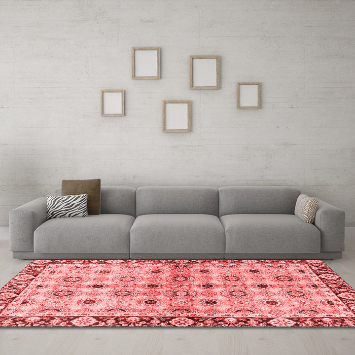 Modern Red Washable Rugs
