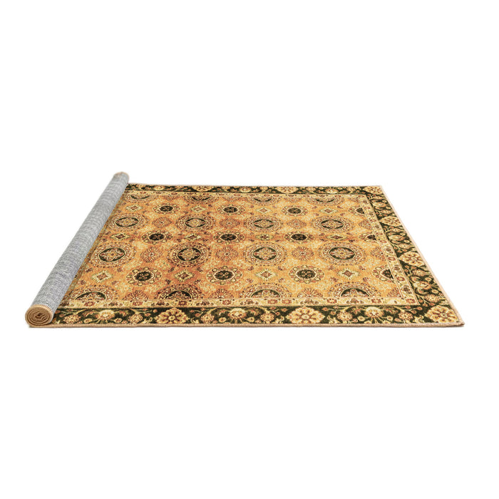 Sideview of Machine Washable Abstract Brown Modern Rug, wshabs3203brn