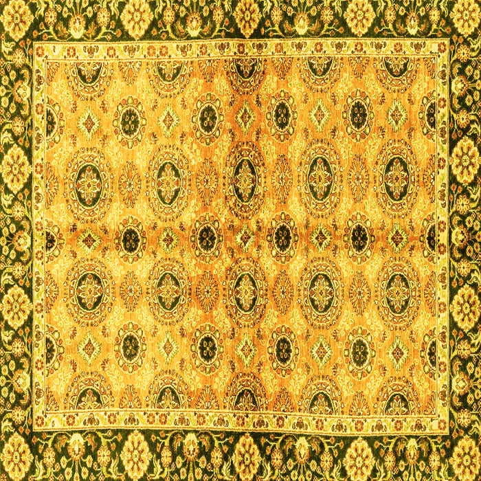 Square Abstract Yellow Modern Rug, abs3203yw