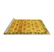 Sideview of Machine Washable Abstract Yellow Modern Rug, wshabs3203yw