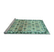 Sideview of Machine Washable Abstract Light Blue Modern Rug, wshabs3203lblu