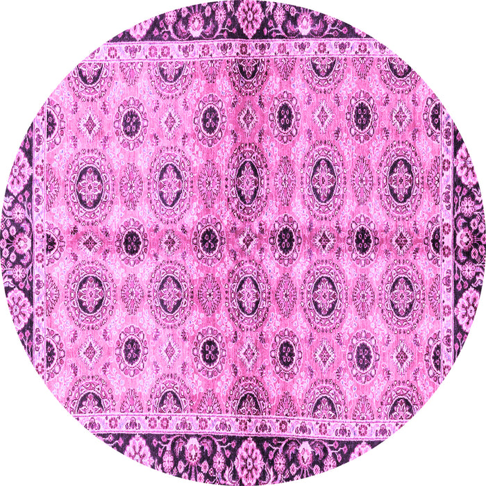 Round Abstract Purple Modern Rug, abs3203pur