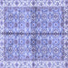 Square Oriental Blue Traditional Rug, abs3204blu