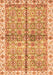 Machine Washable Oriental Orange Traditional Area Rugs, wshabs3204org