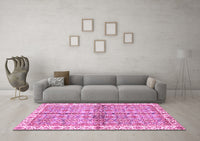 Machine Washable Oriental Pink Traditional Rug, wshabs3204pnk