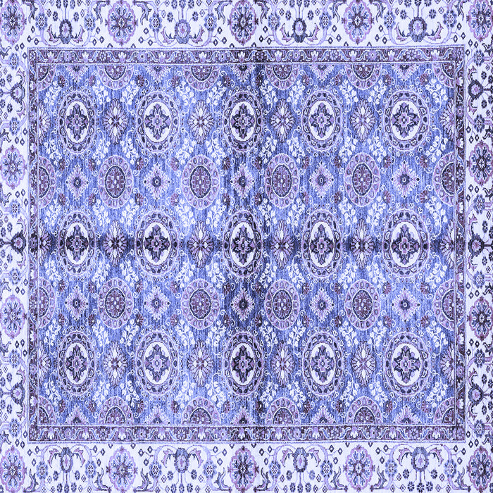 Square Machine Washable Oriental Blue Traditional Rug, wshabs3204blu