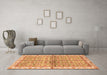 Machine Washable Oriental Orange Traditional Area Rugs in a Living Room, wshabs3204org