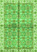 Machine Washable Oriental Green Traditional Area Rugs, wshabs3204grn