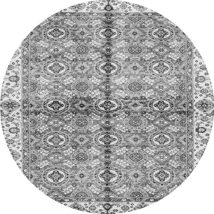 Round Oriental Gray Traditional Rug, abs3204gry