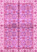 Machine Washable Oriental Pink Traditional Rug, wshabs3204pnk