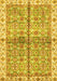 Machine Washable Oriental Yellow Traditional Rug, wshabs3204yw