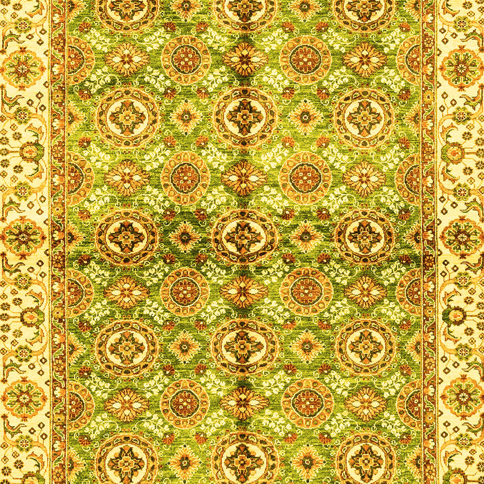 Machine Washable Oriental Yellow Traditional Rug, wshabs3204yw