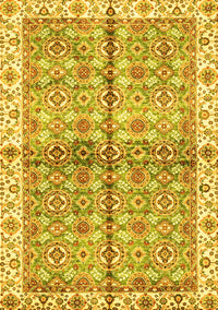 Oriental Yellow Traditional Rug, abs3204yw