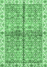 Oriental Emerald Green Traditional Rug, abs3204emgrn