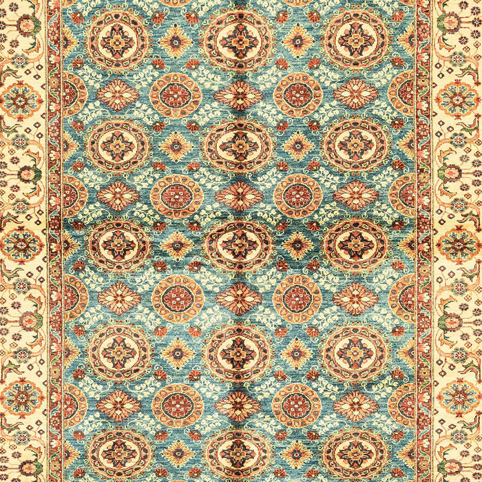 Machine Washable Abstract Brown Gold Rug, wshabs3204