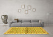 Machine Washable Oriental Yellow Traditional Rug in a Living Room, wshabs3204yw
