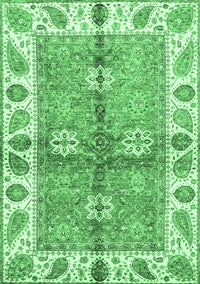 Oriental Emerald Green Traditional Rug, abs3205emgrn