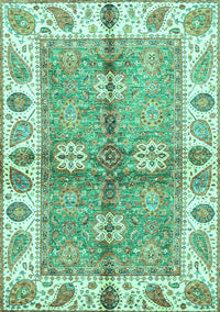 Oriental Turquoise Traditional Rug, abs3205turq