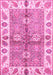 Machine Washable Oriental Pink Traditional Rug, wshabs3205pnk