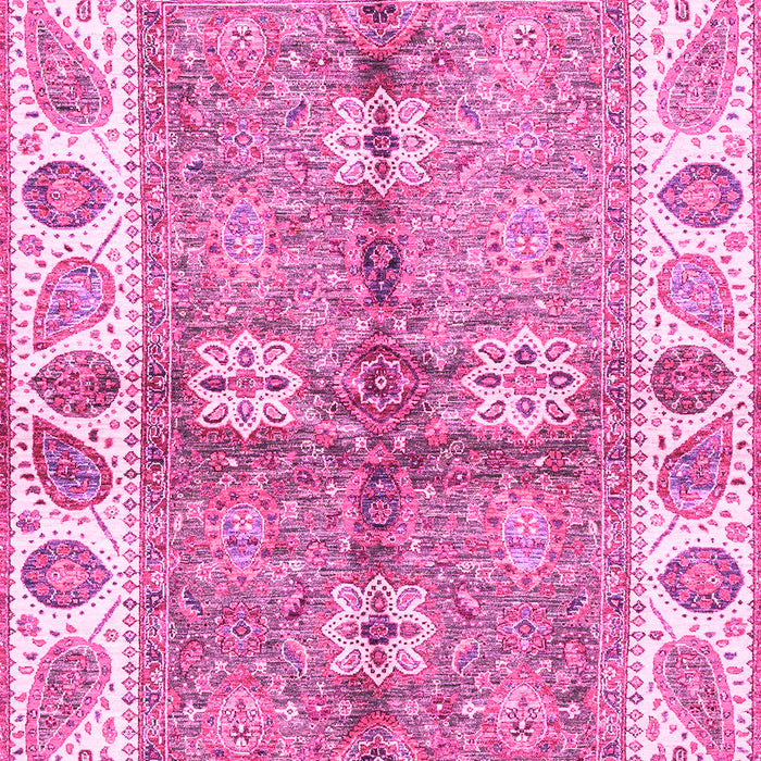 Machine Washable Oriental Pink Traditional Rug, wshabs3205pnk