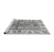 Sideview of Machine Washable Oriental Gray Traditional Rug, wshabs3205gry