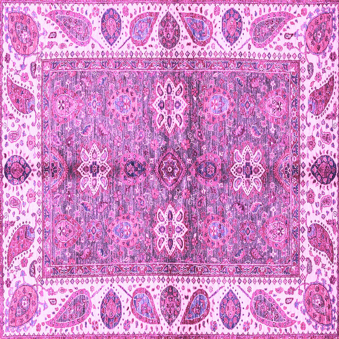 Square Oriental Purple Traditional Rug, abs3205pur