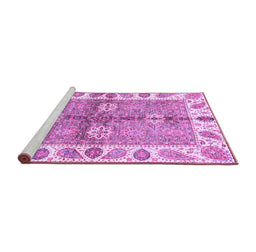 Sideview of Machine Washable Oriental Purple Traditional Area Rugs, wshabs3205pur