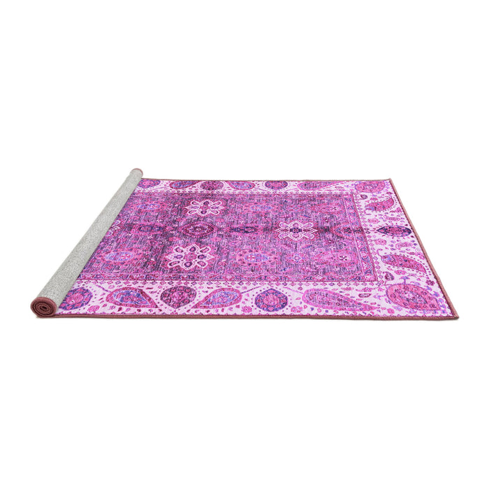 Sideview of Machine Washable Oriental Purple Traditional Area Rugs, wshabs3205pur
