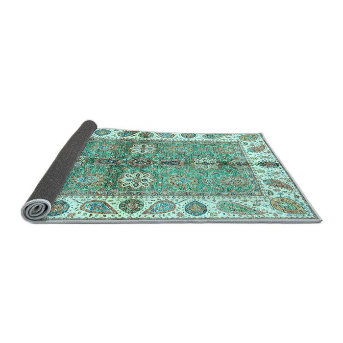 Sideview of Oriental Light Blue Traditional Rug, abs3205lblu